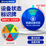 豪思克普 6区（运行/待料/保养/检修/停机/调试）6*6cm 设备状态标识牌 亚克力机器管理卡 仪器运行标志牌