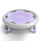 Aomadon静音款腹肌盘健腹盘健身器材家用四轮男女健腹肌轮脚踩滑盘 静音款紫灰色+跪垫