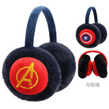 迪士尼儿童耳罩冬保暖毛绒耳暖男童护耳套学生女孩耳捂耳包HM1028藏青