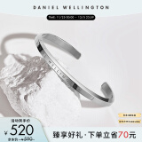 丹尼尔惠灵顿（DanielWellington）dw手镯简约百搭情侣手镯银色开口手环生日礼物送男友DW00400002