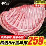 陇象甘肃环县羊羔肉羊前后腿去骨肉羊排烧烤火锅食材羊肉生鲜羊蝎子 5斤羔羊羊排+1袋炖肉包