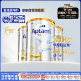 爱他美（Aptamil）澳洲白金版 较大婴儿配方奶粉 2段(6-12月) 900g 3罐箱装