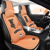 卓诗图新款大众polo朗逸宝来迈腾探歌速腾汽车座套半包四季通用坐垫 活力橙五座豪华版