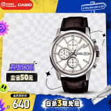 卡西欧（CASIO）手表男三盘简约夜光显示学生考试石英表MTH-5001L-7A