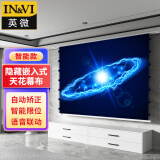 英微（IN&VI）智能AI语音投影幕布TYL隐藏嵌入式钛晶抗光天花幕布133英寸16:9电动拉线家庭电影投影布