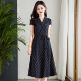 可蓓儿正式场合精致大方连衣裙女2025新款夏季轻奢高档品牌时髦裙子 M