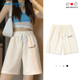 真维斯（Jeanswest）休闲短裤女2025春季新款纯棉显瘦运动百搭印花款A字休闲五分裤