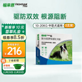 福来恩（FRONTLINE）狗体外驱虫滴剂 中型犬宠物狗驱虫药品法国进口 整盒1.34ml*3支装
