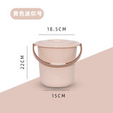 美宜水桶 带盖加厚大号桶塑料桶家用手提水桶学校宿舍学生居家提水桶 卡其色(4L)-9105迷你小水桶