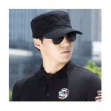 刀郎帽子男士秋冬季平顶帽户外遮阳帽韩版休闲鸭舌帽黑色 加绒光板可调节 s(5456cm)