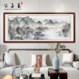 公子玉国画手绘客厅装饰画办公室壁画大厅挂画中式挂画可定制 无框1.00*1.00