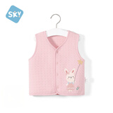 舒贝怡儿童马甲春秋婴儿衣服背心男女宝宝坎肩夹棉马夹保暖外出上衣粉66