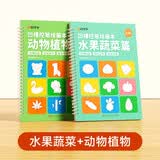 时光学凹槽绘画本儿童幼儿园简笔绘画本幼儿控笔训练入门（水果动物全2册） 开学季