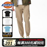 dickies 休闲裤 男女同款新复古回潮印花多口袋束口工装裤百搭8938 沙色 30