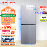 夏普（SHARP）两门冰箱 风冷无霜 节能电冰箱 小户型家用租房大冷冻 双开门冰箱 以旧换新 BCD-196WTBE-N莫兰迪金+钣金面板