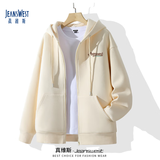 真维斯（Jeanswest）卫衣男款秋季320g重磅棉外套男士男生潮流字母拉链开衫上衣