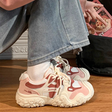 回力女鞋冬季登山鞋厚底加绒老爹鞋棉鞋4518 米/粉 37/尺码偏大半码