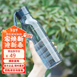 乐扣乐扣（LOCK&LOCK）Tritan塑料杯ECO BOTTLE便携男女式小口杯子蓝色550ML ABF644BLU