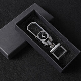 九乘（JIUCHENG）汽车钥匙扣摩托车电动车钥匙链商务纯色锌合金腰挂锁匙扣马蹄扣银