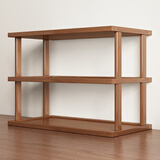 圣度朗桌面置物架桌上书架办公室工位多层收纳家用书桌台面小型水杯架子 茶色二层25长