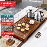 金灶（KAMJOVE）鸡翅木实木全自动上水茶盘木雕茶台茶海茶具套装整套茶盘 R-350A 搭配E9（旗舰款）、茶具、茶水桶
