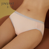 金三塔女式内裤女桑蚕丝真丝中腰低腰无痕简约透气舒适三角裤