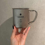 Snow Peak【明星同款】雪峰户外徒步露营野炊咖啡纯钛钛杯礼物MG-142/143 联名MG-143-1-DN 450ml单层钛杯