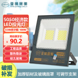 亚明照明 LED投光灯户外防水投射灯 庭院照明灯5050经济贴片款 100W 1台价