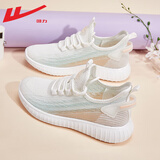 回力（Warrior）官方运动鞋女鞋夏季透气软底网面椰子鞋慢跑步鞋子女 月瑶白  38