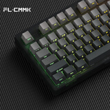 腹灵mk870 pro蓝牙/2.4G/有线三模客制化机械键盘侧刻键盘全键热插拔DIY定制键盘RGB灯光黑莓/紫气东来 三模Pro版黑曜石-墨影 TTC快银V2【触发更快】