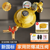 家韵（jiayun）煤气减压阀双插0.6家用液化气防爆煤气安全阀燃气阀门 【带表款】0.6双宝塔嘴+3米管*2