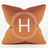 Avigers 靠垫女王欧式轻奢沙发抱枕客厅汽车办公室腰枕靠背垫不含芯 酷纶 栗色 45cm*45cm 含枕芯