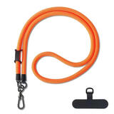 森麥康手机挂绳挂脖绳子斜挎可背伸缩可调节男款个性创意时尚链女钥匙卡套多功能手机壳防摔防丢长吊绳细 橙色+连接片