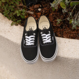 VANS范斯官方 经典款Authentic黑色经典款高街复古帆布鞋 黑色 41