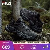 斐乐（FILA）蕨草鞋FERN女鞋运动鞋新款户外老爹鞋休闲鞋厚底 阴影灰/黑-DB 37.5
