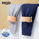 MQD马骑顿儿童保暖裤男童加绒加厚护膝贴片打底裤校服神器 藏青150