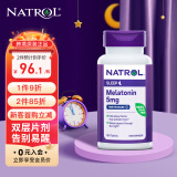 Natrol纳妥褪黑素5mg 双层缓释片 维生素B6闪睡深度入睡不易醒安眠100片