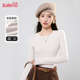 班尼路（Baleno）圆领紧身长袖T恤女2025年春秋季新款简约舒适亲肤舒适透气打底衫