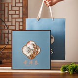宣彩茶饼收纳盒礼品盒357g茶饼盒茶饼礼盒福鼎白茶包装盒普洱茶饼礼盒 山茶舍饼盒（普洱茶）蓝色