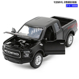 车致1:32皮卡车猛禽玩具儿童玩具声光合金回力玩具小汽车模型礼物皮卡 福特猛禽-黑