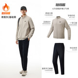 安踏加绒运动套装 丨男女秋季新款晨练服排汗防风运动外套束脚长裤子