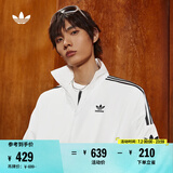 adidas情侣款复古风梭织立领夹克外套男女阿迪达斯官方三叶草 亮白 XL