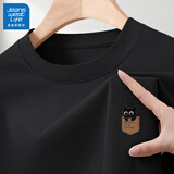 JEANSWEST LIFE真维斯短袖男t恤纯棉简约猫咪男生半袖夏季柔软亲肤百搭男款上衣