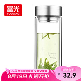富光双层玻璃杯 大容量高硼硅玻璃泡茶杯子 带茶隔商务办公水杯男女士