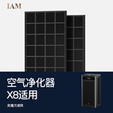 IAM空气净化器家用办公商用除甲醛雾霾细菌 甲醛数显负离子旗舰尊享款X8 1500CADR 炭块滤网 适配型号X8