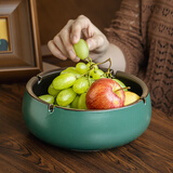 悠瓷（youcci）创意烟灰缸复古中式个性陶瓷烟缸家用客厅办公室烟灰缸桌面摆件 烟灰缸-大号黛绿