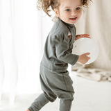 nest designs宝宝家居服儿童套装冬季天竹绒纯色长袖打底衫长裤睡衣男女宝宝 炭笔灰-半高领上衣 （秋冬厚款） 100 cm（建议身高90-102cm）