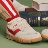 PONY波尼运动鞋童鞋经典高弹防滑软底舒适透气魔术贴易穿脱休闲鞋 234K1SO58RD 白/红 30 适合脚长约186~190mm