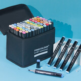 法卡勒（FINECOLOUR）三代马克笔动漫72色套装软头酒精油性双头学生水彩笔绘画手绘设计美术写生水彩笔美育