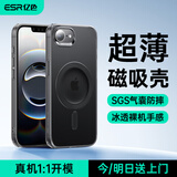 亿色适用iPhone16e手机壳苹果16e磁吸壳透明全包防摔保护套MagSafe无线充电超薄软边硬壳简约男女ins款 【磨砂黑】磁吸软壳 iPhone16e【真机开模】